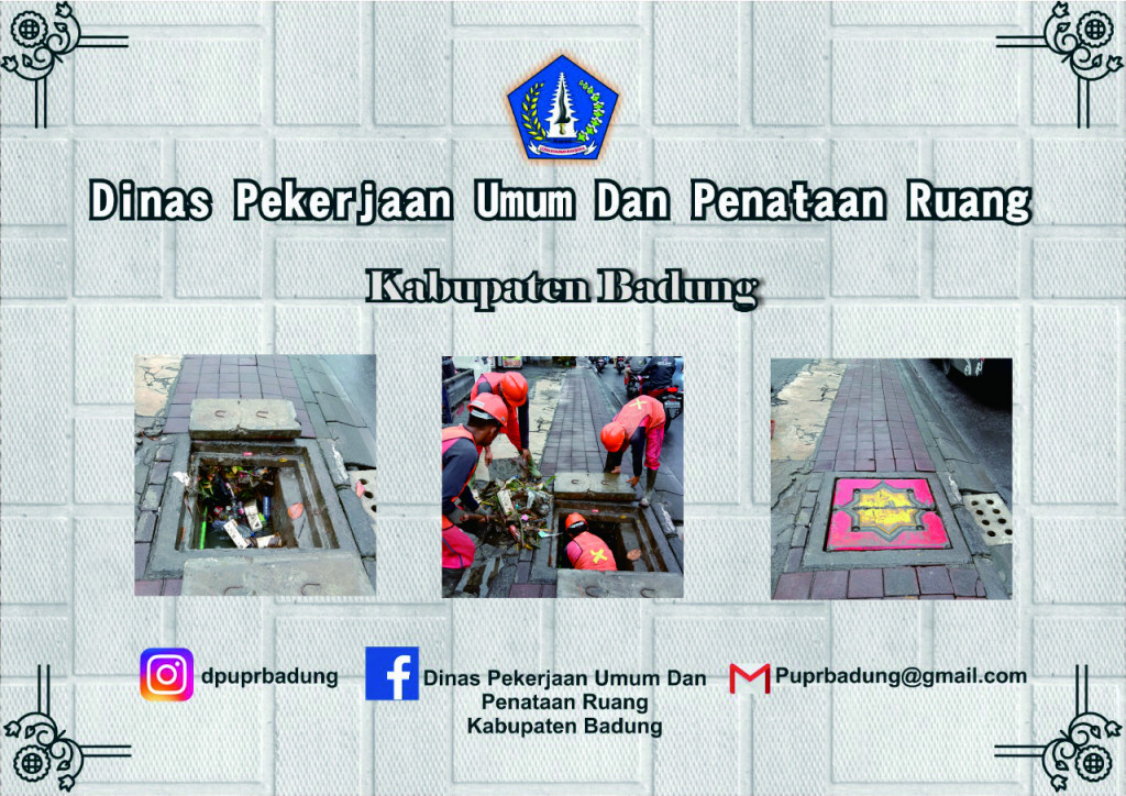 pembersihan kisi kisi di ruas jalan gatsu barat gaji kecamatan kuta utara Kabupaten Badung
